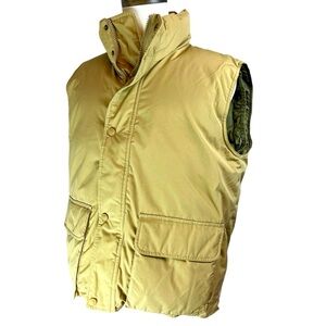 Vintage CABELA'S‎ Tan Premier Goose Down Insulated Puffer Vest Sz Large Camping